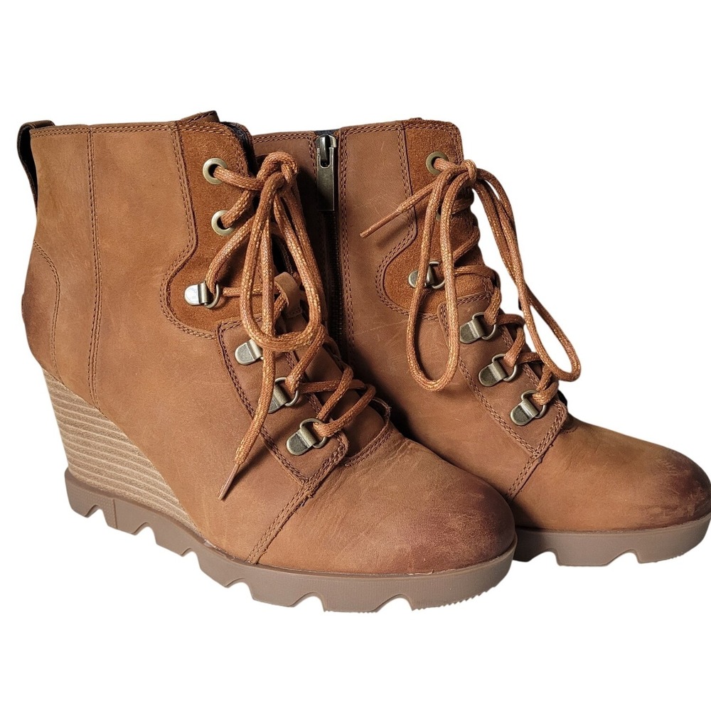 Sorel Joan of Arctic Wedge III Lexie Boots - Burnt Henna Leather - Size 9.5